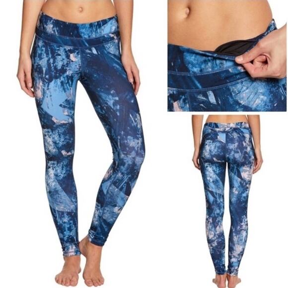LUCY ACTIVEWEAR Womens Glacier Printed Studio Hatha Yoga Leggings Size XS - Picture 1 of 7